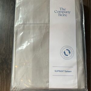 The Company Store: Queen, Gray Supima Cotton Bedding
